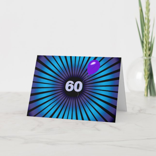 60:e födelsedag Optisk nybild Kort (Framsida)