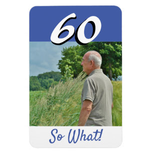 60:e födelsedag Personlig för fonotefoto Magnet