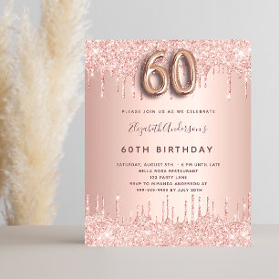 60:e födelsedag ro guld glitter flygblad