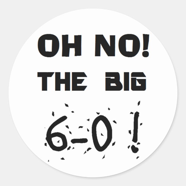 "60:e födelsedag" runt klistermärke (Framsida)