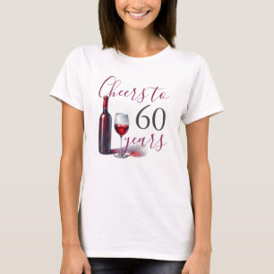60:e födelsedag T-fartyg för Vin Party T Shirt