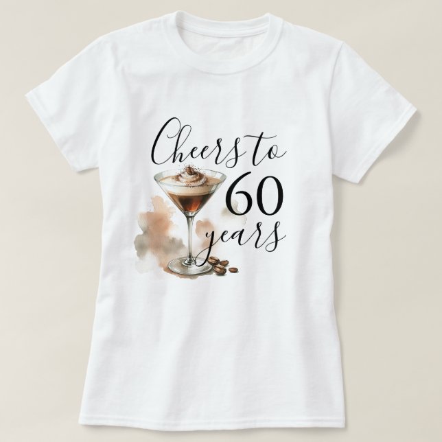 60:e födelsedag T Shirts for Espresso Martini Part (Design framsida)