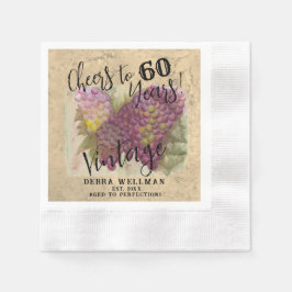 60:e födelsedag Vintage Vin Land Thmet Pappersservett