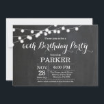 60:e födelsedagarinbjudan: kalkpanel inbjudningar<br><div class="desc">60:e födelsedagsinbjudan med Ljus Chalkboard-bakgrund. 13:e 15:e 16:e 18:e 21:e 30:e 40:e 60:e 70:e 80:e 90:e 100:e,  oavsett ålder. Om du vill göra ytterligare anpassningar klickar du på knappen "Anpassa" och användor verktyg som är utformat för att ändra mallen.</div>