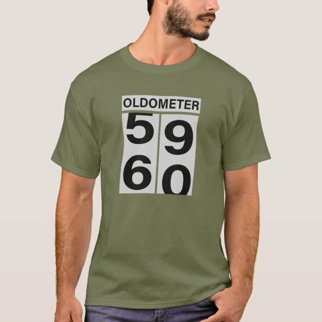 60:e födelsedagars OLDOMETER T Shirt (Framsida)