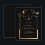 60:e födelsedagen 60:e kelestial svart astronomi i inbjudningar<br><div class="desc">60:e födelsedagen 60 Kelestial Mystical Black Guld Sol Måne Astronomy Birthday Bjuddag: Inbjudningskort har guld sol,  måne och stjärnor med gyllene ram mot svart bakgrund. Inuti finns informationen om din anpassningsbar-inbjudan. Designad av Evco Studio. Visa samordningssamlingen på www.zazzle.com/store/evcostudio</div>