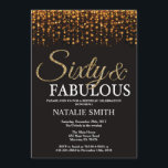 60:e födelsedagen 60 och Fabulous Guld Glitter Inbjudningar<br><div class="desc">60:e födelsedagsinbjudan. Sextio och Fabulous. Svarta och Guld. Guld Glitter. Vuxens Födelsedagsfest. För manar eller Kvinnor.
Om du vill göra ytterligare anpassningar klickar du på knappen Anpassa och användor verktygen som är utformat för att ändra mallen.</div>