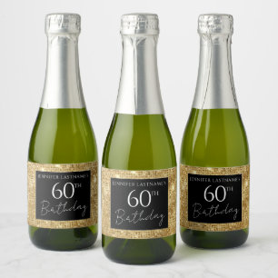 60:e födelsedagen Black och Guld Shimmer