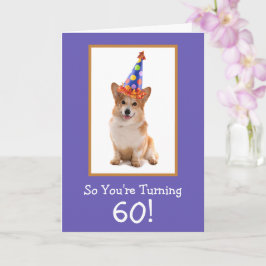 60:e födelsedagen Corgi Firande Kort