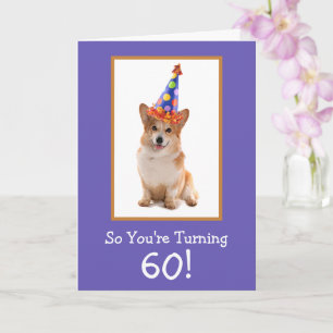 60:e födelsedagen Corgi Firande Kort