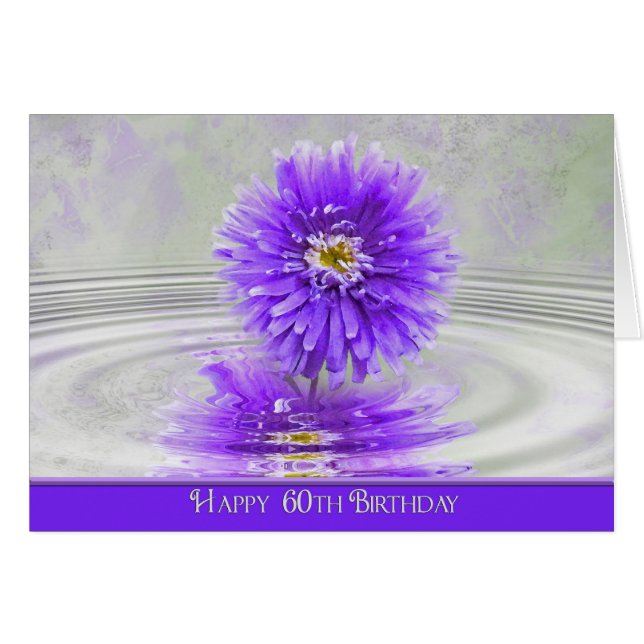 60:e födelsedagen Dahlia Hälsningskort (Framsidan Horizontal)