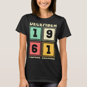 60:e födelsedagen december Vintagen 1961 60 år T Shirt