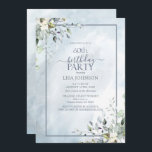 60:e födelsedagen Dusty Blue Botanical Grey Inbjudningar<br><div class="desc">Fira din 60-årsdag i stil med denna vackra 60-dagars Dusty Blue Botanical Greenery-inbjudan! Med elegant, dammig blå botaniska grey inslag, dammig blå vattenfärgsbakgrund i struktur, är det här inbjudan att blända dina gäster. Dessutom kan du anpassa detaljerna i party med hjälp av modern handskriven kalligrafi på kortets framsida. Kortets baksida...</div>