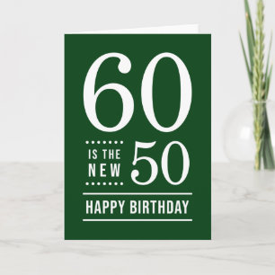 60:e födelsedagen Editable Färg 60 är de nya 50 Kort