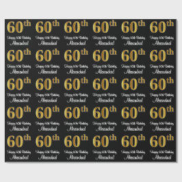 60:e födelsedagen: Elegant Luxurious Faux Guld loo Presentpapper