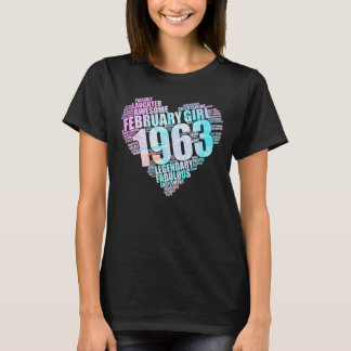 60:e födelsedagen FEBRUARI GIRL 1963 Fantastisk Fa T Shirt