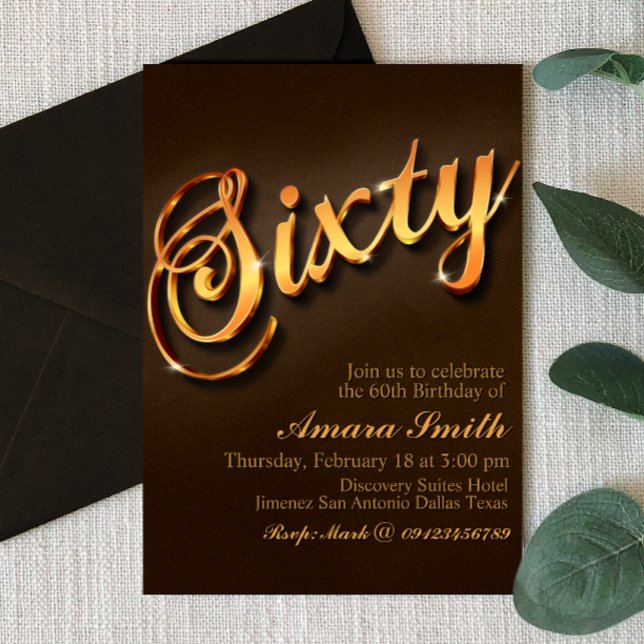 60:e födelsedagen för kvinnor inbjudningar (Skapare uppladdad)
