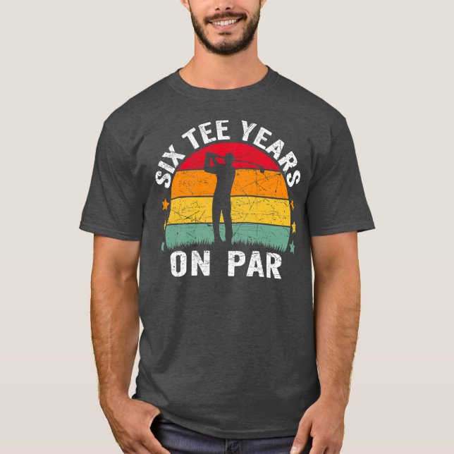 60:e födelsedagen Golf Pun Retro Sunset 60 år T Shirt (Framsida)