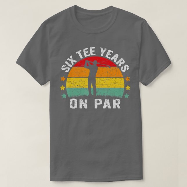 60:e födelsedagen Golf Pun Retro Sunset 60 år T Shirt (Design framsida)