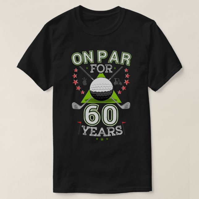 60:e födelsedagen Golferon Par i 60 år Golf T Shirt (Design framsida)