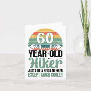 60:e födelsedagen Hiker Mountain 60 år gammal hiki Kort