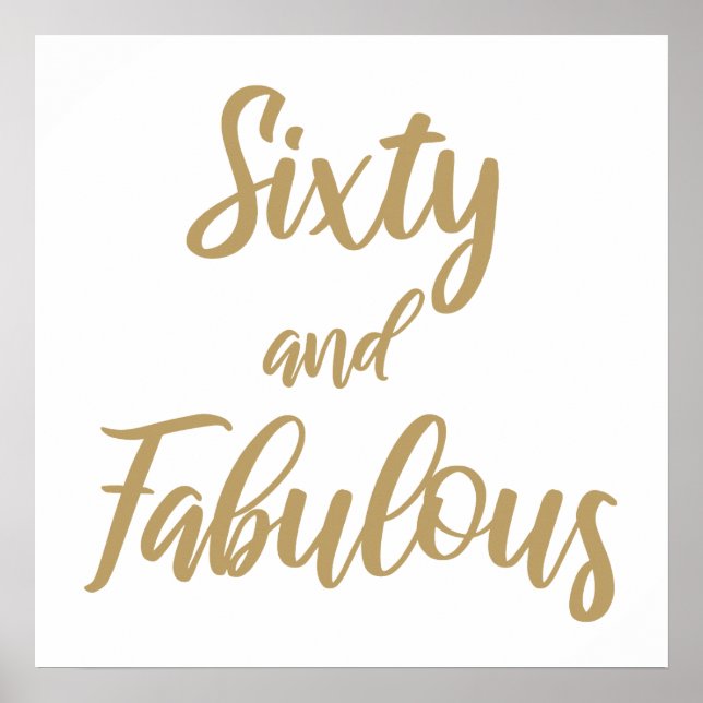 60:e födelsedagen Humor Poster (Framsidan)