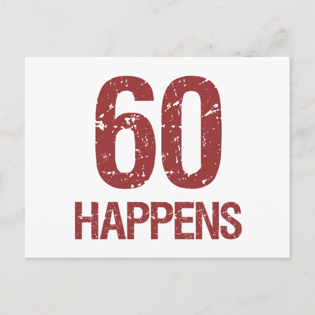 60:e födelsedagen Humor Vykort (Framsida)