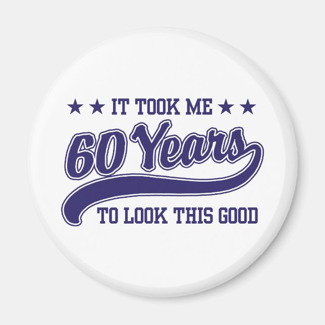 60:e födelsedagen magnet (Framsidan)