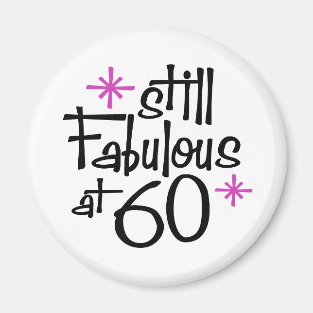 60:e födelsedagen magnet (Framsidan)