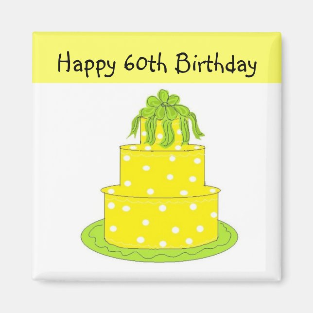 60:e födelsedagen magnet (Framsidan)