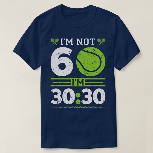 60:e födelsedagen tennis t shirt (Design framsida)