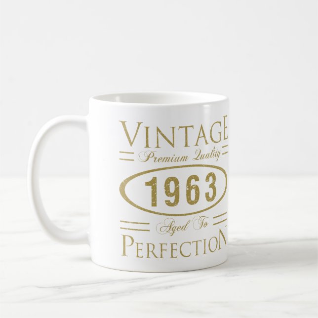 60:e födelsedagen Vintage 1963 Kaffemugg (Vänster)