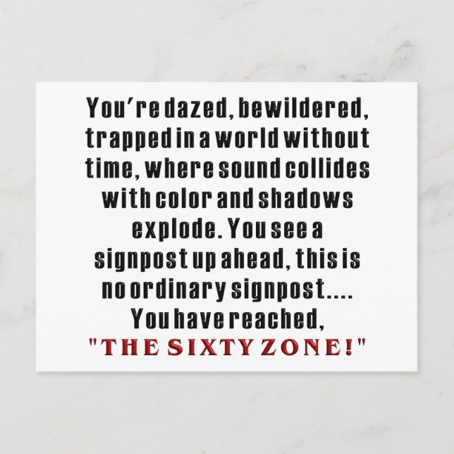 60:e födelsedagen vykort (Framsida)