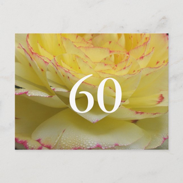 60:e födelsedagen vykort (Framsida)