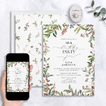 60:e födelsedagen Winter Wildblomma Berry Watercol Inbjudningar<br><div class="desc">Fira 60-årsdagen i stil med denna häpnadsväckande 60-dagars inbjudan till Winter Wildblomberry Watercolor Beration! Med en elegant ram av vackra naturliga vattenlevande vilda blommor och röda bär skapar det perfekten att hedra detta särskilda tillfälle. Dessutom kan du anpassa inbjudan med personlig information skriven i modern handskriven kalligrafi. Som en extra...</div>