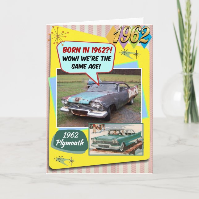 60:e födelsedagen! Wow, samma ålder som 1962 Chevy Kort (Framsida)