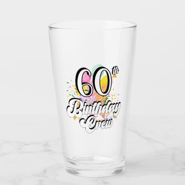 60:e födelsedagsbesättningen 60 Party-besättningen Glaskopp (Framsida)