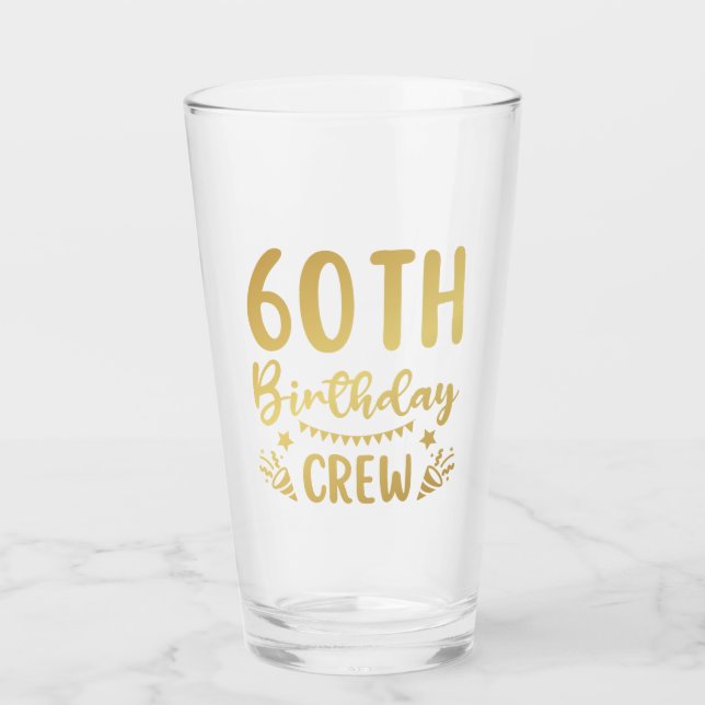 60:e födelsedagsbesättningen 60 Party-besättningen Glaskopp (Framsida)