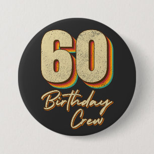 60:e födelsedagsbesättningen 60 Party-besättningsr Knapp