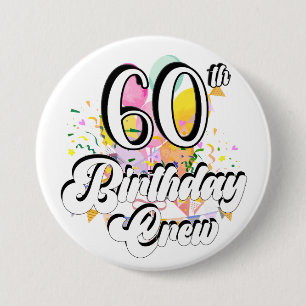 60:e födelsedagsbesättningen 60 Party-besättningsr Knapp
