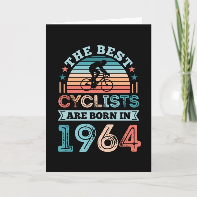 60:e födelsedagscykeln Gift Best Cyclist, född 196 Kort (Framsida)
