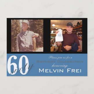 60:e Födelsedagsfest inbjudan