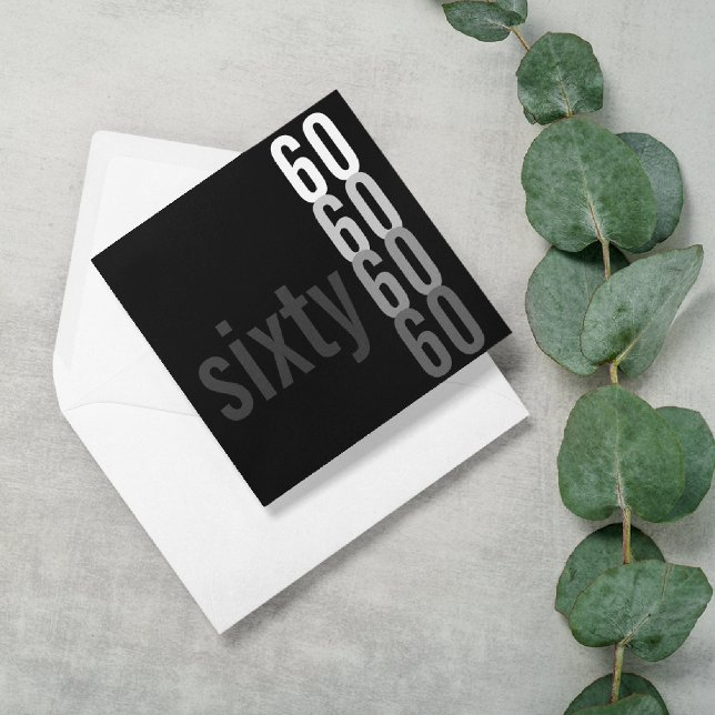 60:e Födelsedagsfest inbjudan (Skapare uppladdad)