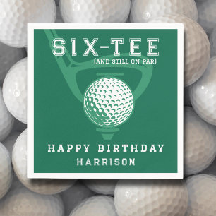 60:e Födelsedagsfesten Golf Theme Modern Grönt Nap Pappersservett