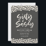 60:e födelsedagsfesten leopard meddelande<br><div class="desc">Leopard skriver sextio och sassy 60 födelsedagsfest inbjudan. En del av en roligt om insamling av trender för djurtryck.</div>