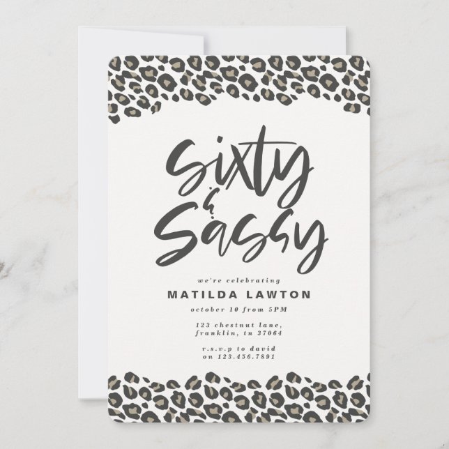 60:e födelsedagsfesten leopard meddelande (Framsida)