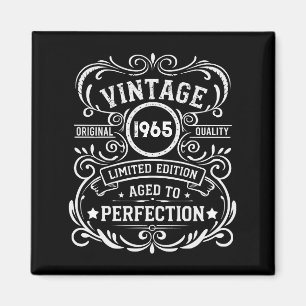 60:e födelsedagsfesten med personlig 60 vintagar magnet