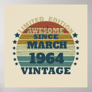 60:e födelsedagsfesten med personlig 60 vintagar poster