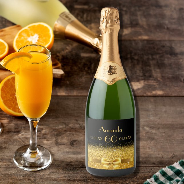 60:e födelsedagsfesten svart guld namn chic (Skapare uppladdad)