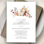 60:e Födelsedagsfesten Vita Pumpkin Fall Flowers Inbjudningar<br><div class="desc">Modern och elegant,  vit pumpa och blommor är blommigtens utformning. Den mjuka vattenfärgspaletten är en sofistikerad blandning av mjuk rosa och mörk rik,  gyllene gulter och bruna. Höst löv omger den vita pumpen under en speciell höstvisning. Perfekt för din fallande födelsedagsfest.</div>